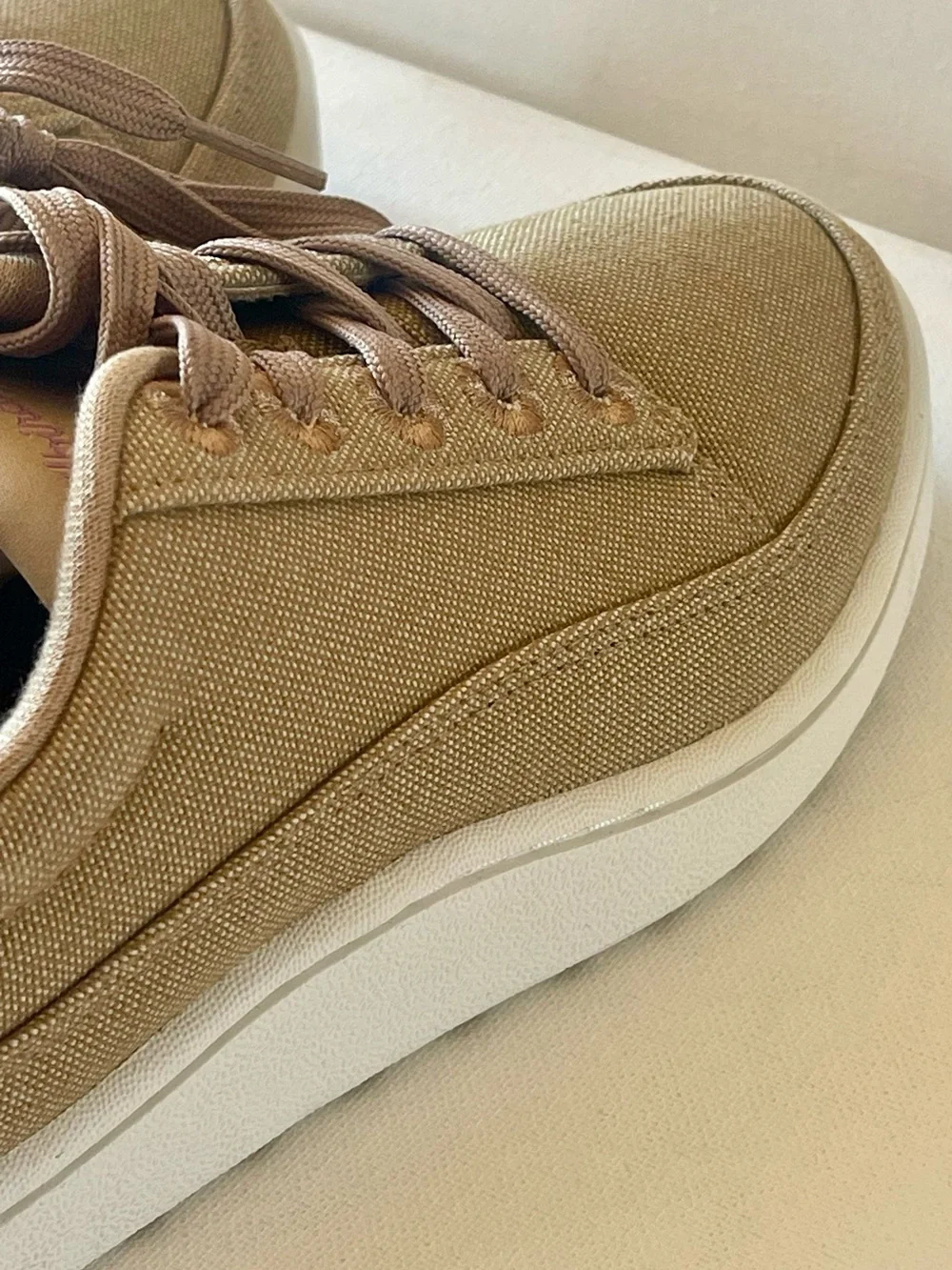 NEW ALLBIRDS CANVAS PACERS HAZY BEIGE SKATER CHIC SNEAKER WOMENS SIZE 6 - Picture 5 of 14